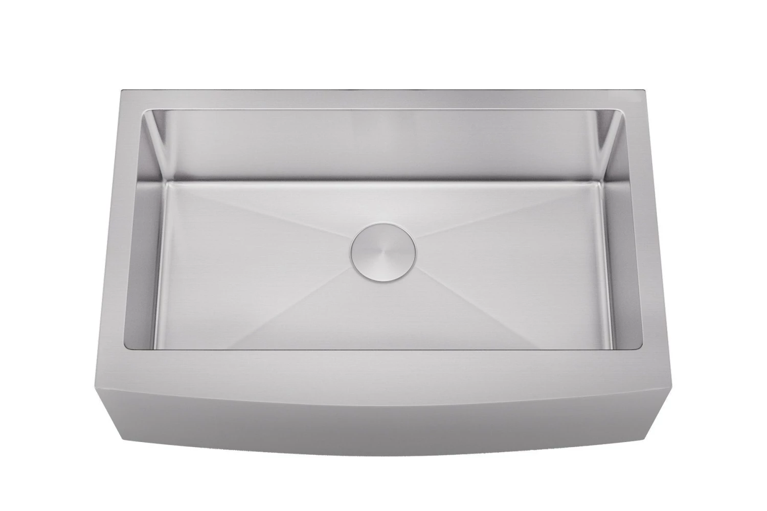 Sinks Allora USA - KH-3321F-R15 - 33" X 21" X 10" Farmhouse Undermount Single Large Bowl Stainless Steel Kitchen Sink 1 Sinks Allora USA - KH-3321F-R15 - 33" X 21" X 10" Farmhouse Undermount Single Large Bowl Stainless Steel Kitchen Sink