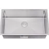 Sinks Allora USA - KH-3018-R15 - 30" X 18" X 10" Undermount Bowl Handmade Stainless Steel Kitchen Sink