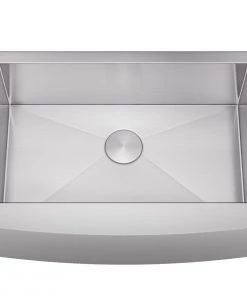 Allora USA - KH-3621F-R15 - 36" X 21" X 10" Single Large Bowl Stainless Steel Kitchen Sink Sinks