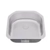 Allora USA - KSN-2321 - 23" X 21" X 9" Undermount "D" Shape Single Bowl Stainless Steel Kitchen Sink
