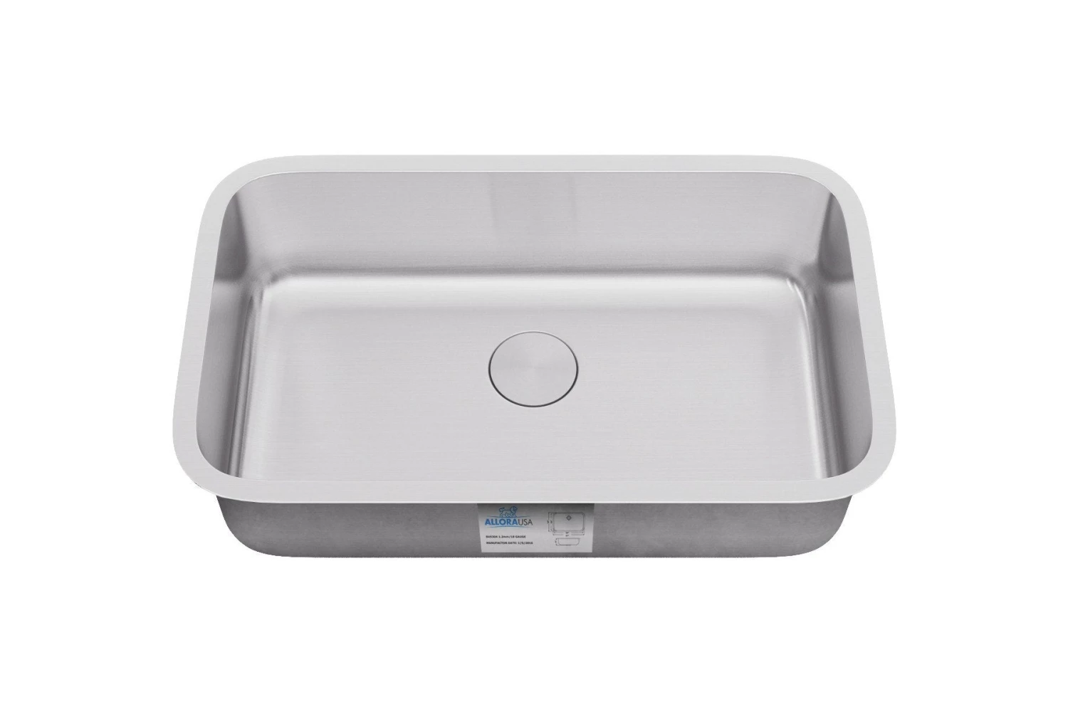 Sinks Allora USA - KSN-3018-16 - 30" X 18" X 9" Undermount Single Large Bowl 16 Gauge Stainless Steel Kitchen Sink 1 Sinks Allora USA - KSN-3018-16 - 30" X 18" X 9" Undermount Single Large Bowl 16 Gauge Stainless Steel Kitchen Sink