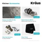 Kraus- Standart PRO 23in. Undermount Single Bowl Stainless Steel Kitchen Sink New Text 6 Kraus- Standart PRO 23in. Undermount Single Bowl Stainless Steel Kitchen Sink New Text