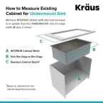 Kraus- Standart PRO 23in. Undermount Single Bowl Stainless Steel Kitchen Sink New Text 5 Kraus- Standart PRO 23in. Undermount Single Bowl Stainless Steel Kitchen Sink New Text