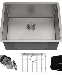 Kraus- Standart PRO 23in. Undermount Single Bowl Stainless Steel Kitchen Sink New Text